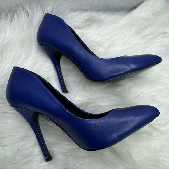 Steve Madden Cobalt Blue Galleryy Leather Pump 6.5 - Picture 7 of 12